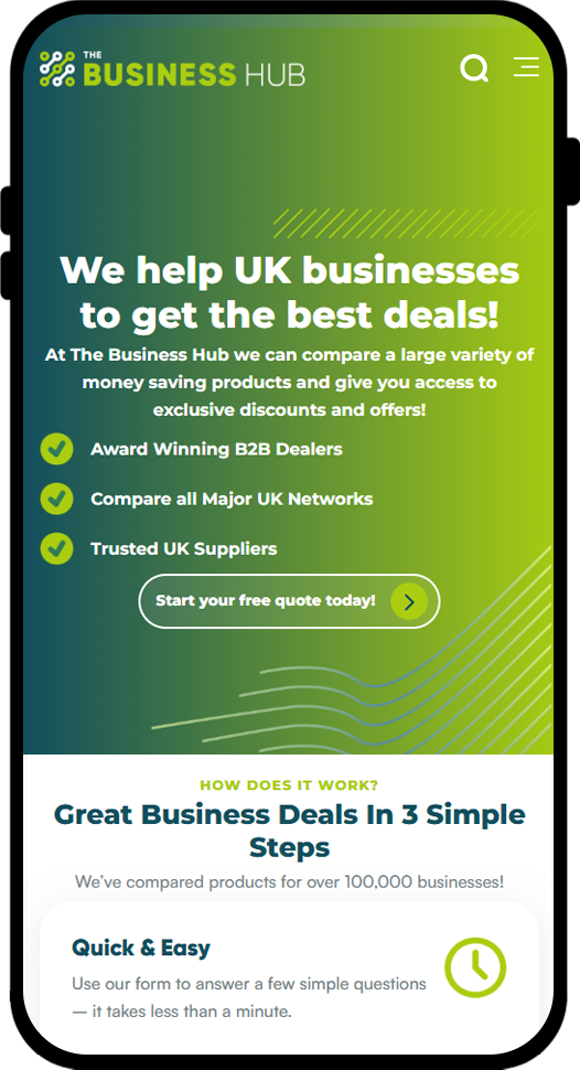 The Business Hub website
